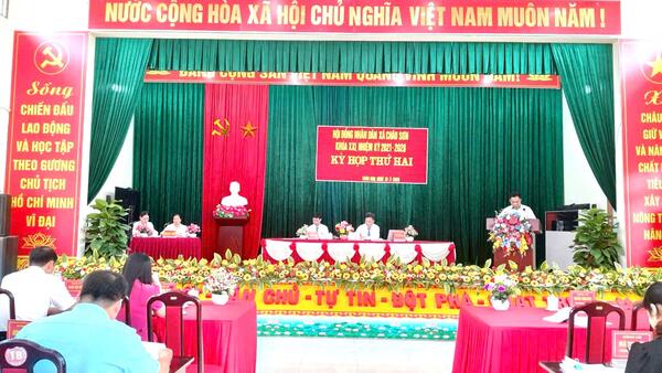 HĐND xã Châu Sơn tổ chức kỳ họp thứ hai, khóa XXI, nhiệm kỳ 2021–2026