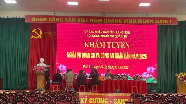 CHÂU SƠN CÙNG VỚI CÁC XÃ KHU VỰC ĐÌNH LẬP (THUỘC HUYỆN ĐÌNH LẬP TRƯỚC ĐÂY) TỔ CHỨC THÀNH CÔNG ĐỢT KHÁM TUYỂN NGHĨA VỤ QUÂN SỰ VÀ CÔNG AN NHÂN DÂN NĂM 2026