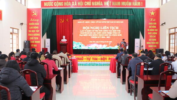 HỘI NGHỊ LIÊN TỊCH LẤY Ý KIẾN CỬ TRI NƠI CÔNG TÁC