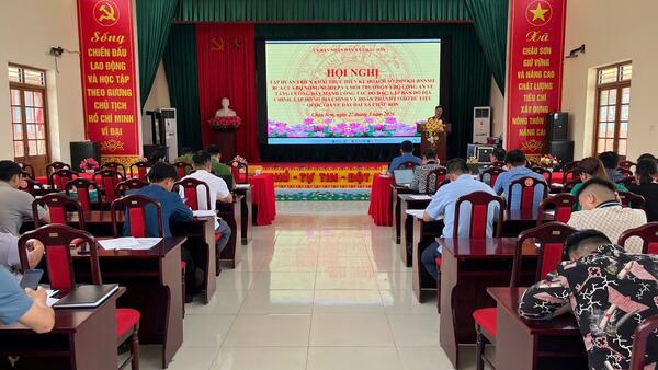 HỌP BAN CHỈ ĐẠO VÀ HỘI NGHỊ TRIỂN KHAI KẾ HOẠCH SỐ 2959/KH-BNNMT-BCA VỀ TĂNG CƯỜNG ĐẨY MẠNH CÔNG TÁC ĐO ĐẠC, LẬP BẢN ĐỒ ĐỊA CHÍNH, LẬP HỒ SƠ ĐỊA CHÍNH VÀ HOÀN THÀNH CƠ SỞ DỮ LIỆU QUỐC GIA VỀ ĐẤT ĐAI TRÊN ĐỊA BÀN XÃ