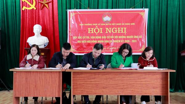 HỘI NGHỊ TIẾP XÚC CỬ TRI VẬN ĐỘNG BẦU CỬ TẠI ĐƠN VỊ BẦU CỬ SỐ 2