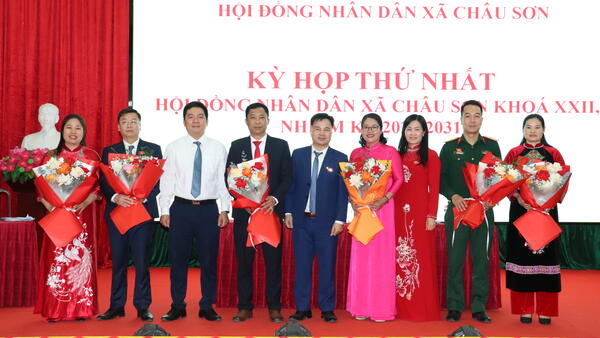 KỲ HỌP THỨ NHẤT, HĐND XÃ CHÂU SƠN KHÓA XXII, NHIỆM KỲ 2026-2031 BẦU CÁC CHỨC DANH CHỦ CHỐT