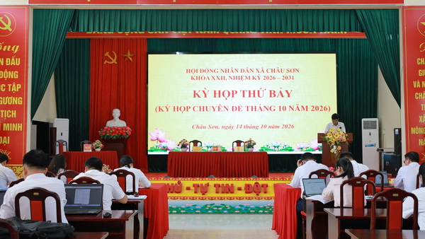 HĐND XÃ CHÂU SƠN TỔ CHỨC KỲ HỌP THỨ BẢY (KỲ HỌP CHUYÊN ĐỀ), KHÓA XXII, NHIỆM KỲ 2026–2031